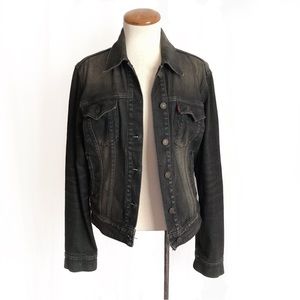 Levi’s Faded Black Denim Trucker Jacket